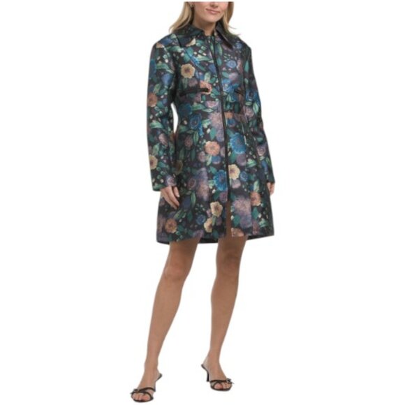 NANCY YANG Muted Meadow Long Sleeve Jacket Mini Dress - Picture 1 of 4